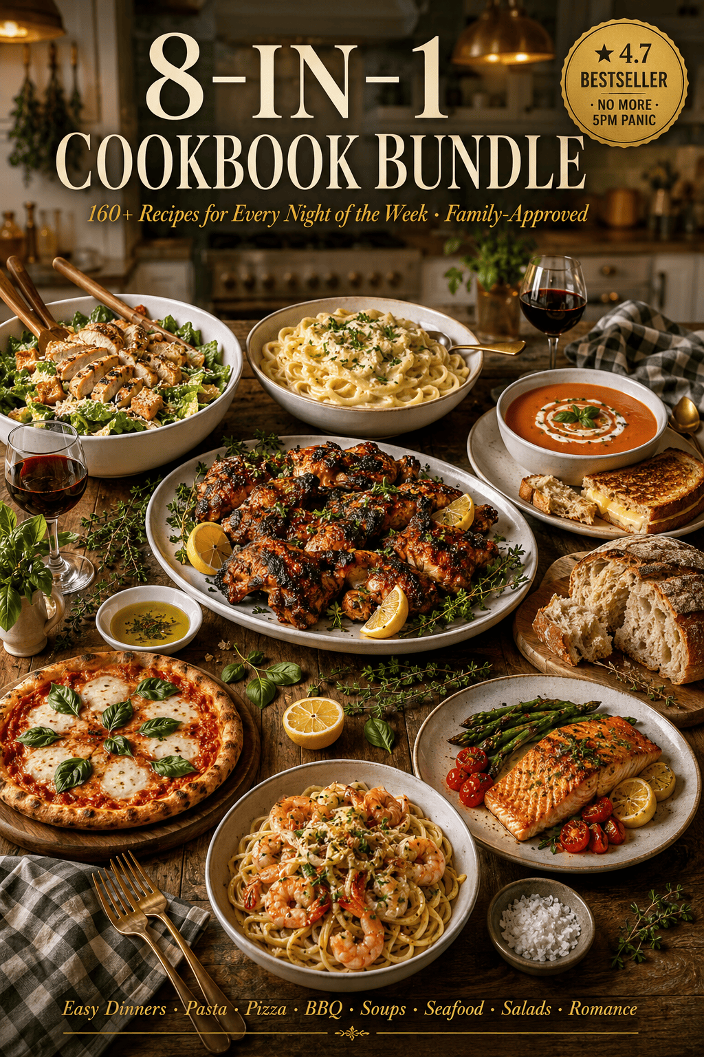 Ultimate Digital Cookbook Bundle: 160+ Easy Recipes —  Pasta, Pizza, BBQ & More PDF
