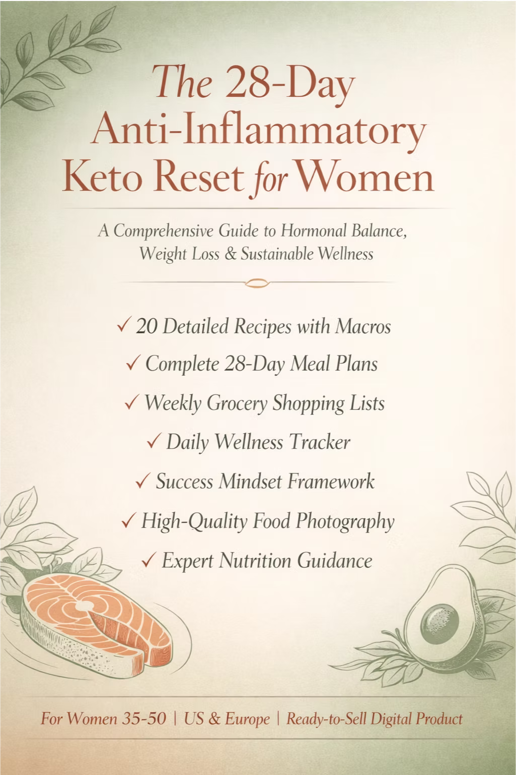 28-Day Metabolic Reset Tracker | Protein, Sleep & Gut Health Journal PDF — Printable for Women