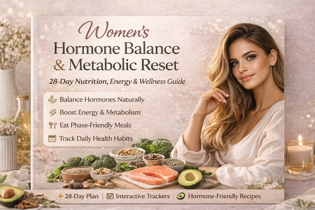 28-Day Metabolic Reset Tracker | Protein, Sleep & Gut Health Journal PDF — Printable for Women