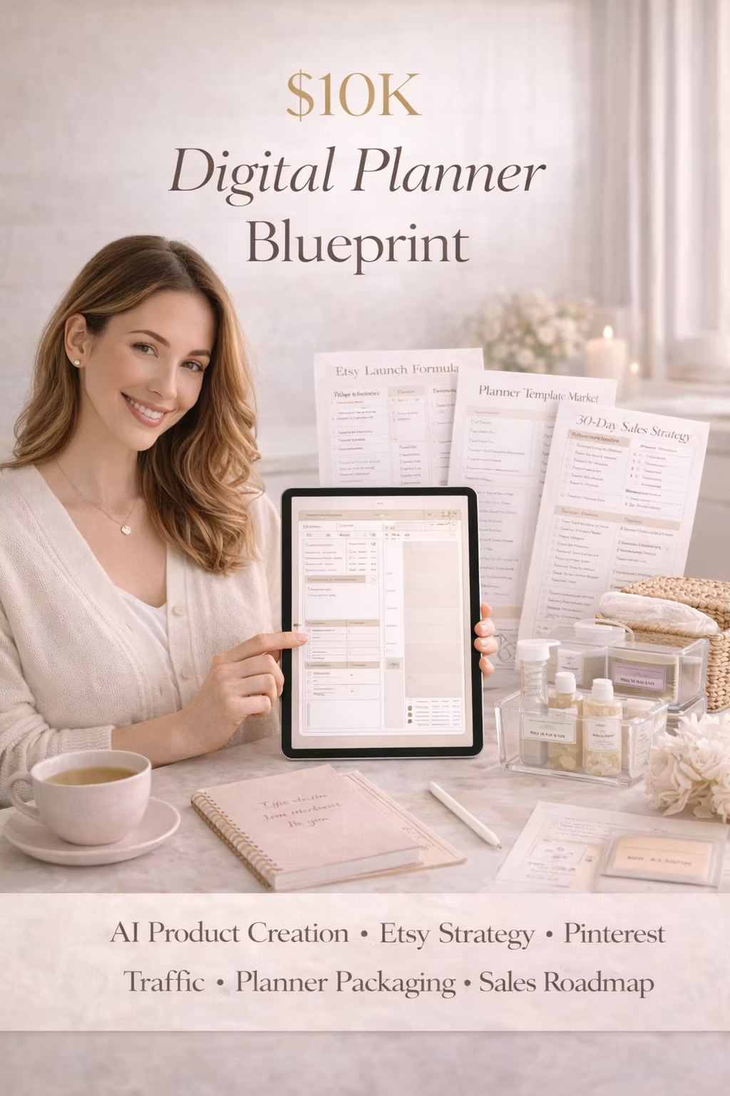 Digital Business Blueprint for Women: Etsy, Pinterest  & AI Growth Guide PDF