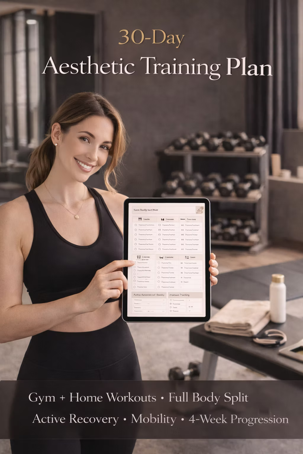 30-Day Women's Workout Plan PDF | Gym & Home Training Program