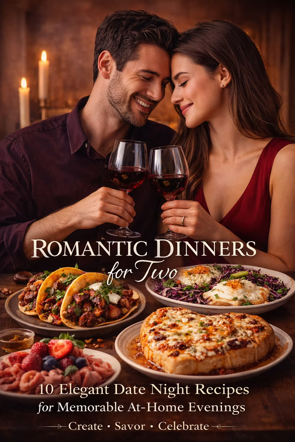 Romantic Dinner for Two PDF Recipe Guide Cover
