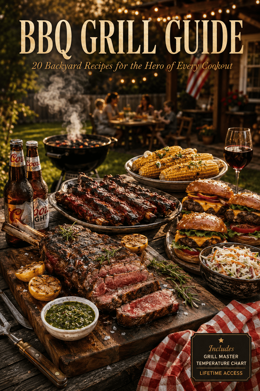 BBQ Grill Master Guide: 20 Meat Recipes with Temps, Marinades & Pro Grilling Tips
