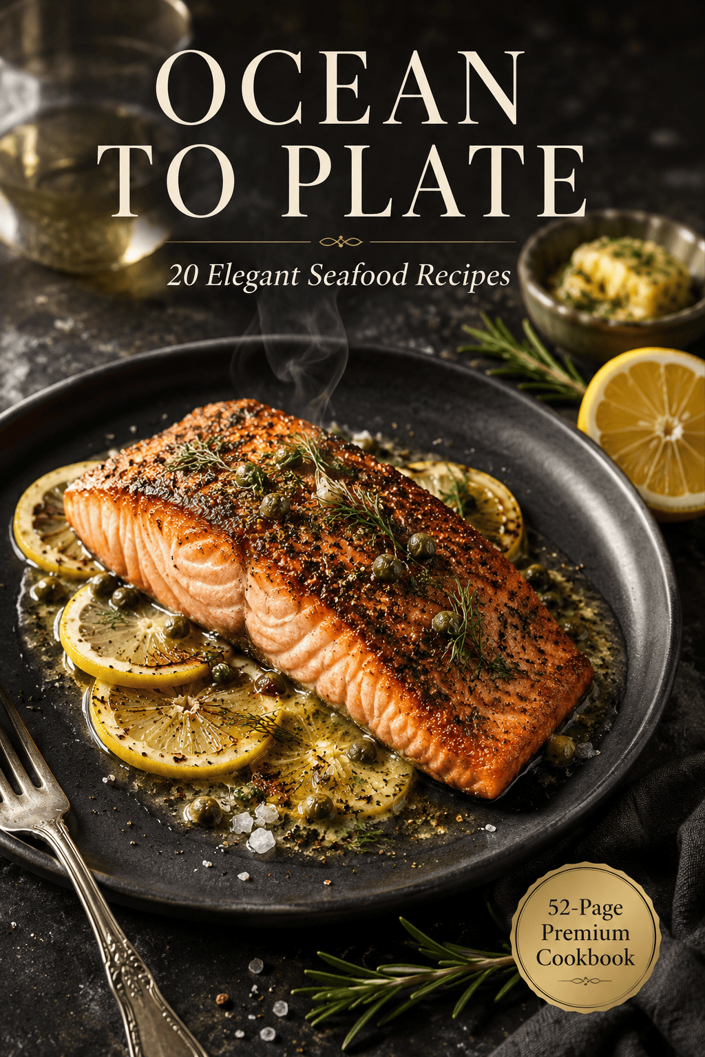 Ocean to Plate Seafood Cookbook PDF Cover – 20 Fish & Shrimp Recipes
