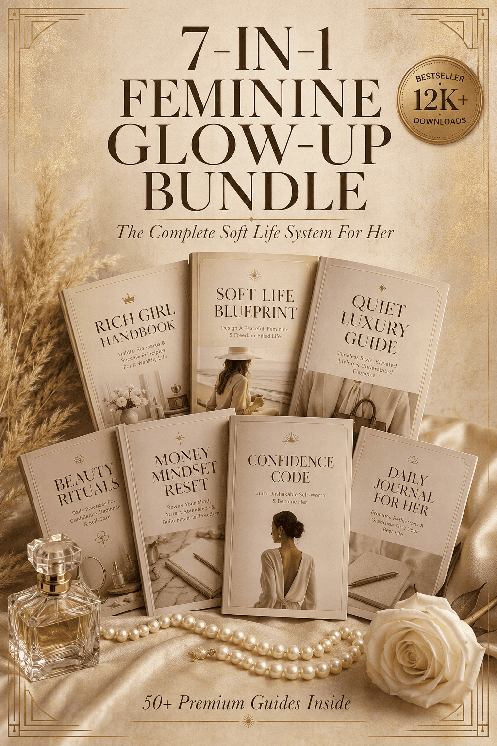 7-in-1 Feminine Glow-Up Bundle PDF | Beauty, Soft Life, Style, Money & Self-Care Guides for Women