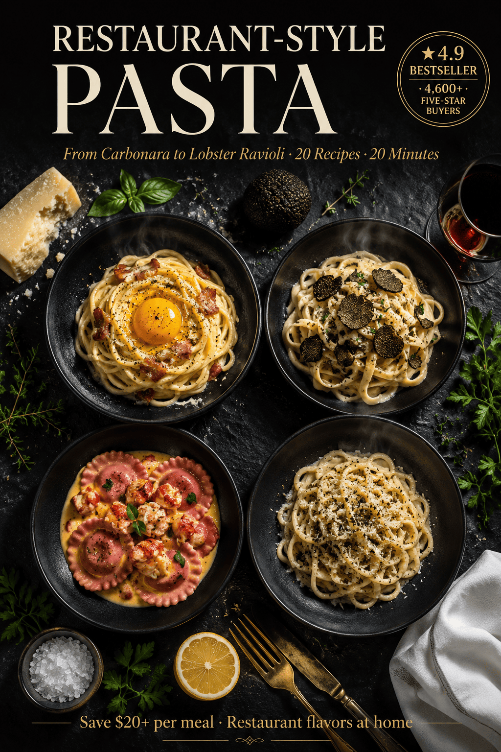 Restaurant-Style Pasta in 20 Minutes: 12 Iconic Italian Recipes for Easy Cozy Dinners