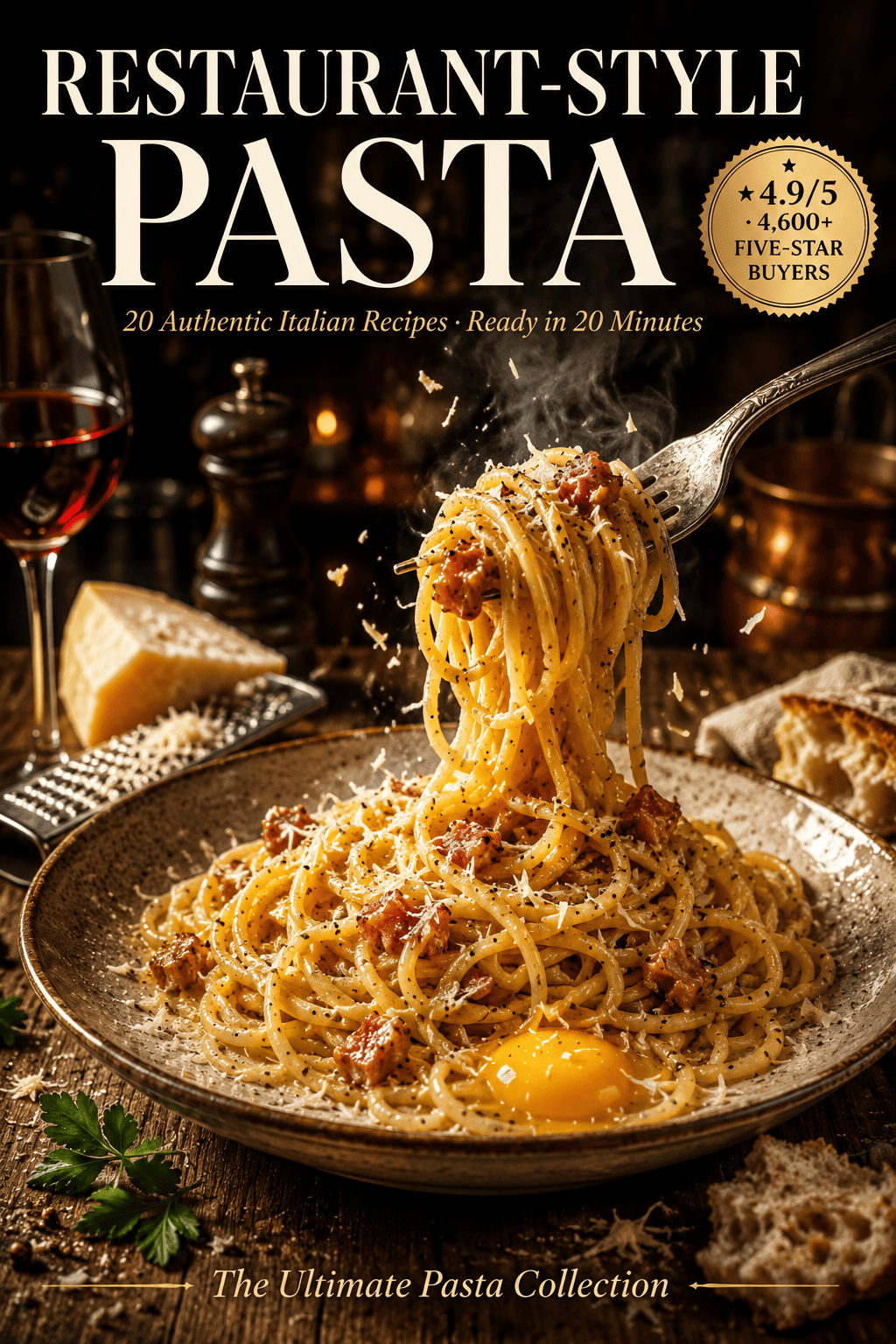 Restaurant-Style Pasta in 20 Minutes: 12 Iconic Italian Recipes for Easy Cozy Dinners
