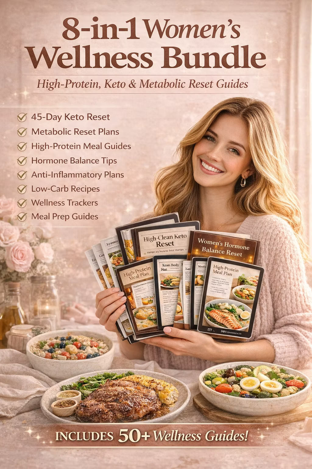 8-in-1 Women's Wellness Bundle PDF — Keto and Hormone Guide
Women's Keto Meal Prep Digital Guide Bundle