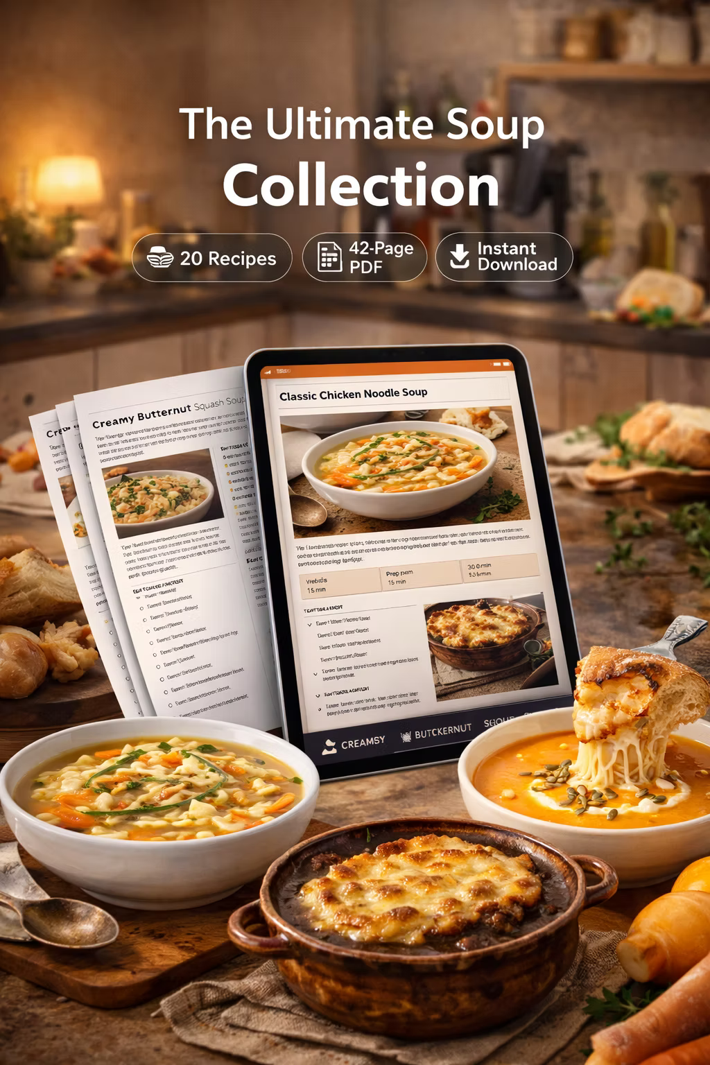20 Cozy Soup Recipes – Healthy Creamy Comfort Food PDF Guide